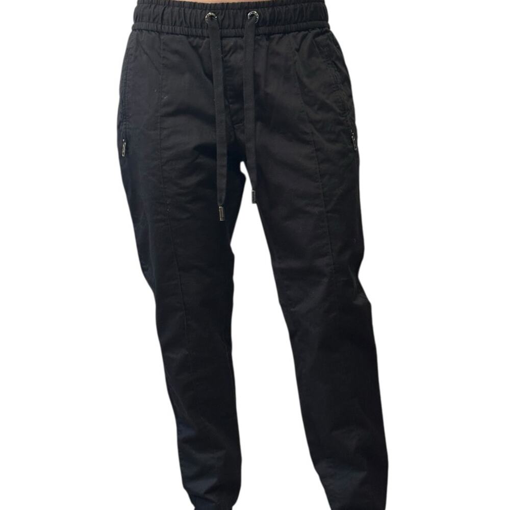 DG Dolce & Gabbana stretch cotton jogging pants with tag Black size IT 46
